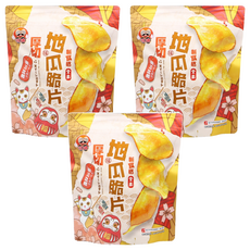 福味 厚切地瓜脆片，新食感，全素, 140g, 3包