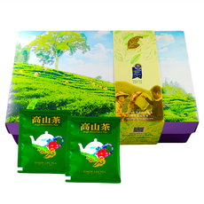 龍源茶品 鑫龍源 清甜香醇台灣高山烏龍茶包禮盒 附提袋, 茶包 120包, 1盒