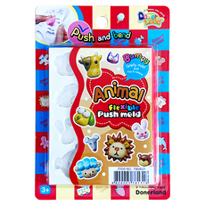 Donerland 迷你矽膠黏土模型 可愛動物 1組, 獅子 猴子 小狗 小貓 老鼠 牛 熊 松鼠 豬 兔子 綿羊