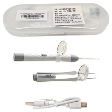 USB充電掏耳勺鑷子套組, 1組, 2件