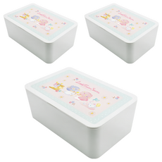 收納王妃 三麗鷗 濕紙巾盒, 雙子星野餐, 3個