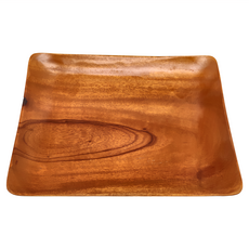 菊川本味 桃木盤 長方凹邊有腳, 1個