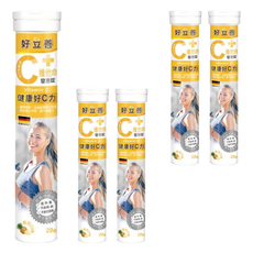 好立善 維他命C250發泡錠，支持鐵質吸收，促進正常紅血球的形成, 86g, 20顆, 5瓶