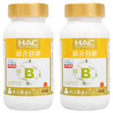HAC 永信藥品 綜合B群錠, 8種B群 維生素C與牛磺酸 小錠易食, 60顆, 2罐