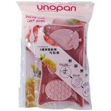 Unopan 屋諾 3連水果系列 雪糕模, 食品級矽膠, 易脫模, 可堆疊存放, 不佔空間, 1組