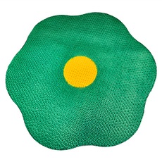 Hikiwee 小花貓抓板 高密度瓦楞紙 安全染料, 小綠花, 1個