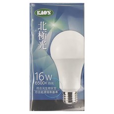 KAO'S 高氏 北極光LED球泡 16W 黃光 自然光 白光 三入, 1組