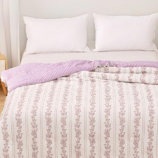 E-ROU 伊柔寢飾 韓系寶貝絨抗菌豆豆被, 繁花 粉色