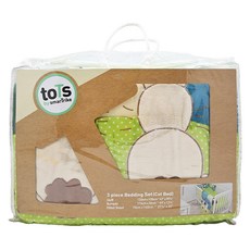 smarTrike 史崔克 英國兔柔棉床包3件組-草綠, 床圍32 x 176cm + 雙面被100 x 120cm + 床罩140 x 70+20cm