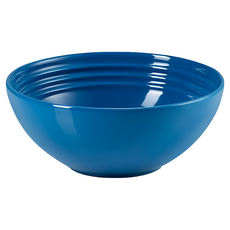 LE CREUSET 早餐穀片碗 16cm 馬賽藍, 高品質陶瓷, 簡約時尚設計, 1個