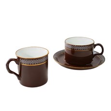 HANA咖啡組 - 日本製 250mL馬克杯 300mL手握杯, 松葉, 1組