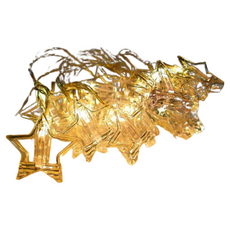 摩達客 夾子燈 電池燈 LED 20燈 3M USB兩用充電, 星星造型款 透明色, 1組