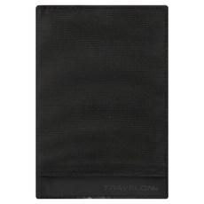 TRAVELON拼接皮革護照夾 墨黑 RFID防盜 多功能收納包
