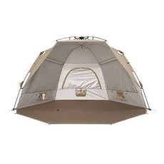 Naturehike 挪客 速開銀膠自動沙灘野餐帳篷 CNK2300ZP023 245 x 136 x 136cm 3.4kg, 棕色, 3~4人