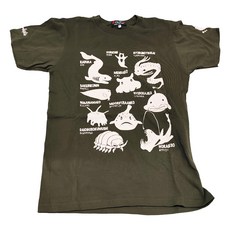 Gamakatsu 深海生物圖案短T，GM-3678（森林綠）S，棉質