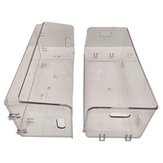 沐慕家居 透明雙層桌上收納盒 大(31.5 x 14 x 13cm) 2個, 透明, 1組