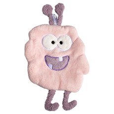 萌萌小怪物可掛吸水多用途擦手巾, 1個, 粉色怪獸