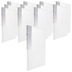 Heemang File 10頁透明文件夾 A4文件收納整理必備, 12本, 白色