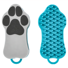 HARIO 好璃奧 寵物專用硬毛兩面刷 PTS-GRH-BU-SH 7.3 x 14.8 x 3cm, 藍色, 1把