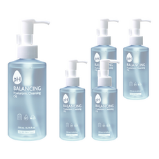 Prreti 弱酸性玻尿酸卸妝油, 壓花凹凸/平滑雙面卸妝, 富含天然植萃成分, 保濕提亮, 適合所有膚質, 200ml, 5瓶