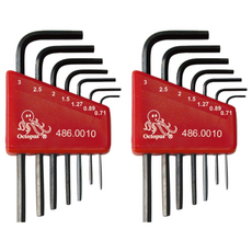 Octopus 章魚牌 六角扳手，適合電子業等精密行業使用，本體染黑處理, 2個