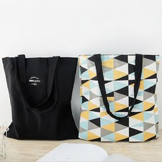 E.City 文青風棉麻雙面環保購物提袋 承重力約5kg