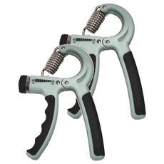 基礎款可調節握力器, 10KG-60KG力度可調, 雙層彈簧結構, 帶計數顯示, 15.5 x 10cm, 晴空藍, 2個