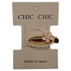 CHIC CHIC日本造型髮夾-橢圓珍珠SY10694，優雅髮飾，快速打造時尚髮型, 1件