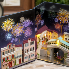 CUTE ROOM 智趣屋 DIY 手作袖珍屋 附防塵罩 N-001, 水城日記, 1組