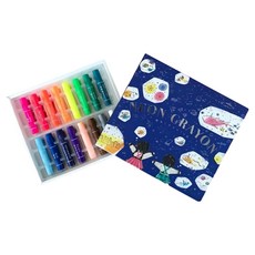 KOKUYO 國譽 螢光蠟筆 藍盒 蠟筆直徑11毫米 蠟筆長度65毫米, 16色, 1個