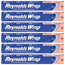 Reynolds 雷諾茲鋁箔紙，易於準備，易於清潔，重型, 30.4cm, 7.62m, 6個