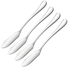 AHOYE 不鏽鋼奶油刀4件組 適用於奶油、果醬、起司, 單一顏色, 1組