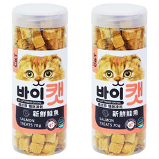 by CAT 喵洽普 貓咪凍乾零食 新鮮鮭魚 70g, 幫助大腦發育, 減輕壓力, 視力保健, 骨骼保健, 2罐