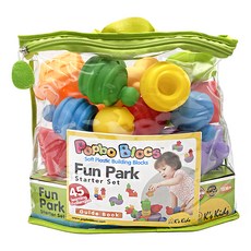 K's Kids 奇智奇思 彩色安全積木組, 童趣造型，繽紛外觀，激發寶寶的想像力及創造力，安全無毒材質，安心把玩, 開心樂園, 1組