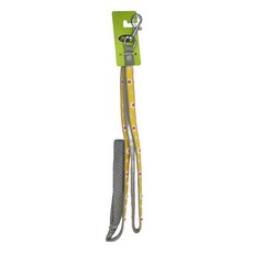 CrazyPAWS 瘋狂爪子 繽紛花鑽系列 立體圖案寵物牽繩, 黃色, 1條