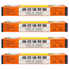 南亞 PVC 家庭用保鮮膜, 30cm x 30m(100尺), 4盒