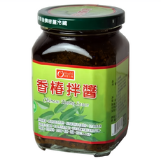 康健生機 香椿拌醬, 採用原裝進口葡萄籽油製作, 省產新鮮食材製作, 天然健康, 全素可食, 380g, 1罐