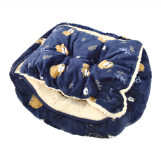 Dogfeet 舒眠方形睡床 柔軟可愛的樹懶陪伴 內墊可拆 可機洗或手洗 底部隔潮防滑設計, 樹懶靛藍, S ( 47 x 37 x 12cm ), 1個