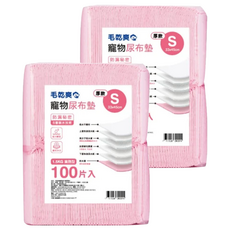 毛乾爽 寵物尿布墊 厚款 S 1.5KG 業務型, 33 x 45cm, 100片, 2包