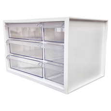 livinbox A9-306 小幫手零件分類箱(6抽), 黑色/白色, 顏色隨機