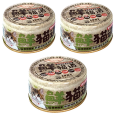 JOY FOOD 喜樂寵宴 鮮貓道 褐藻關節養護主食罐 滿滿肉絲 無膠 天然木薯, 鮪魚雞肉 + 綠唇貽貝, 82g, 3罐