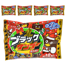 有樂製菓 聖誕黑雷神可可風味量販包 12本入, 144g, 5包