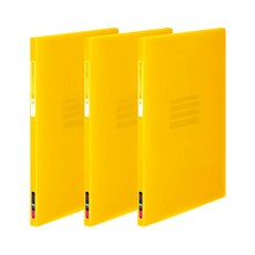 ECO Chungwoon 彩色透明文件夾 A4 10頁 3入, 黃色, 1組