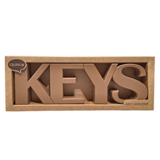 QUALy KEYS 鑰匙收納架 202 x 70 x 21mm, 咖啡色, 1個