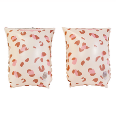 SWIM ESSENTIALS 荷蘭兒童充氣臂圈2~6歲 復古粉小花豹 兒童游泳安全必備, 1個