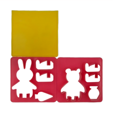 KAI 貝印 立體餅乾模 FP-5212, 熊 + 兔, 1盒