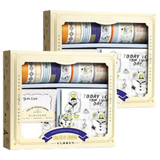 德德小品集 元氣滿滿 手帳素材禮盒, 多款 便簽10x10, 指尖跳躍, 2盒