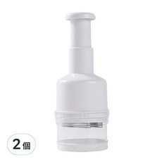 多功能旋轉按壓切菜器 Set 2個,輕鬆將蒜頭切碎磨成泥,大容量透明盛放盒，加厚防滑底盤, 21.5 x 8cm, 顏色隨機