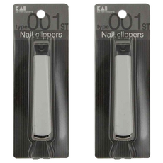 KAI 貝印 type001系列指甲剪 平口 KE-0116 M(9.1 x 1.6 x 2.2cm) 白色, 2件