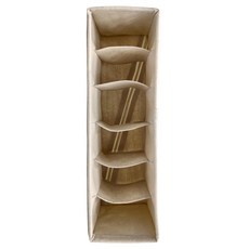 SHIMOYAMA 新款布藝6格分隔內衣收納盒 可水洗, 布藝, 1個